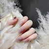 24 pieces set nail tip gentle like water simple aurora lame gradation nail