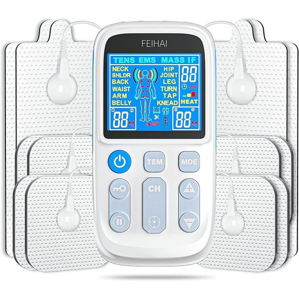 Four Channel TENS Unit EMS 20 Modes Muscle Stimulator for Pain Relief