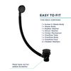 Bristan W BATH03 BLK Round Bath Waste Slotted, Black