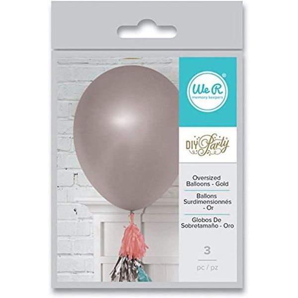 American Crafts We R Memory Keepers Oversized Silver Balloons 3 Piece - 3 Pack