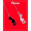 Two Black and White Cats Fan Light Pull Chain Ornaments