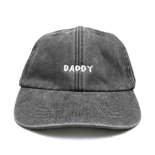 Vivian Flytrap Unisex Daddy Washed Embroidered Dad Baseball Cap - Black