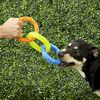 Nerf Dog 11.5in 3-Ring TPR Tug - Blue, Green & Orange