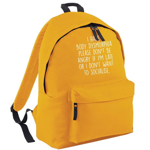 Flox Creative Mustard Backpack Body Dysmorphia Late Socialise