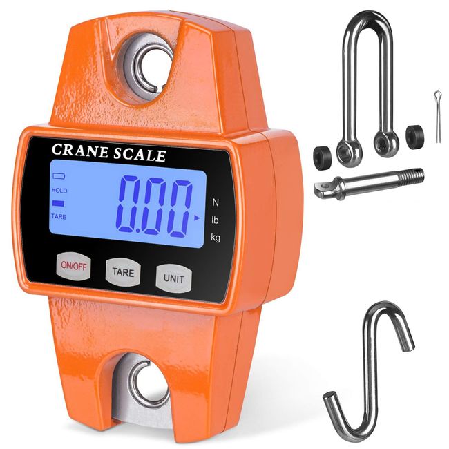 200 kg 441 Digital Hanging Scale Handheld Mini Crane Scale with Hooks for  Farm Hunting Fishing Outdoor kg/Lb/n