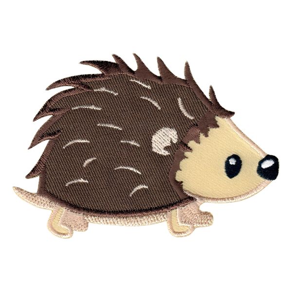 PatchMommy Hedgehog Patch, Iron On/Sew On - Embroidered Applique Motif for Children Kids Baby