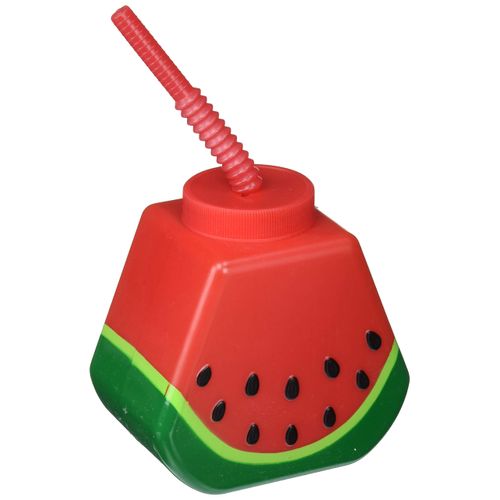 Delightful Green & Red Watermelon Sippy Cup - 22oz (1 Pc.) - Leak-Proof & Unique Design - Ideal for Any Event