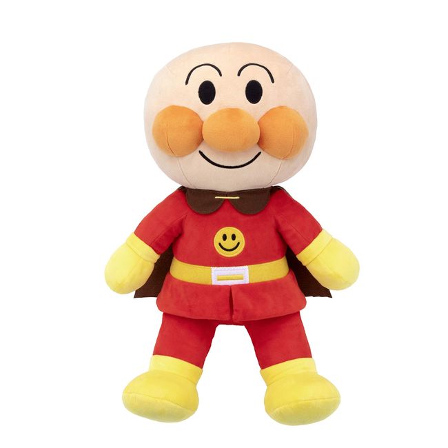 Anpanman S Plus Fluffy Smile Plush Toy, (L) Anpanman