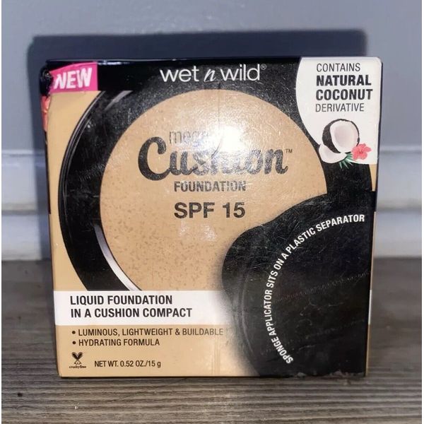 Wet N Wild MEGA CUSHION Liquid Foundation In A Cushion Compact 108A NUDE BEIGE