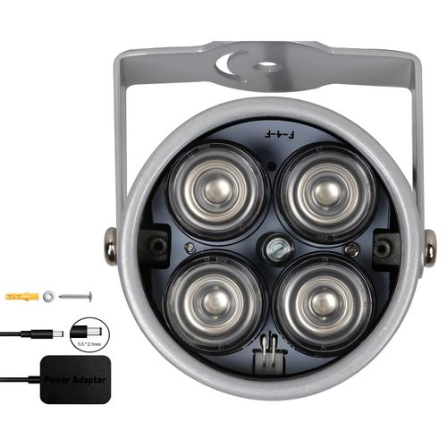 JC Infrared Illuminator 4 Led High Power LED IR Array Illuminator IR Lamp Wide Angle for Night Vision CCTV and IP Camera