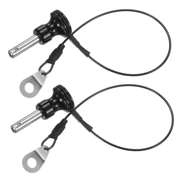 M METERXITY 2Pcs Ball Locking Pins 6mm Dia 15mm Usage Length Push-Button Quick Release Pin