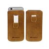 MediaDevil iPhone SE (2022 & 2020), 8/7 / 6s / 6 Leather Pouch Case with Pull-Tab (Rustic Brown) - Artisanpouch