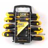 JCB 35pc Screwdriver Set Includes 7pc Screwdrivers, 10pc Precision Screwdriver, 17pc Screwdriver Bits and Magnetic Bit Holder Contained in Storage Frame