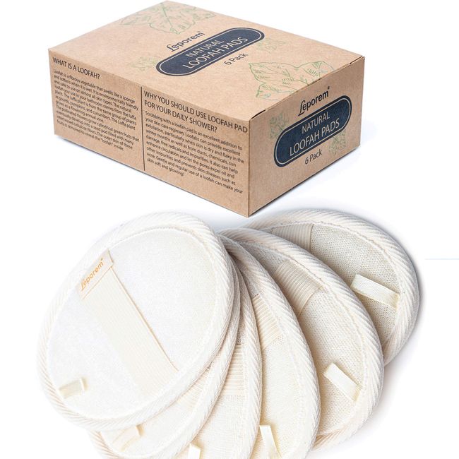 Premium Natural Exfoliating Loofah Glove Pad Body Scrubber by Spa
