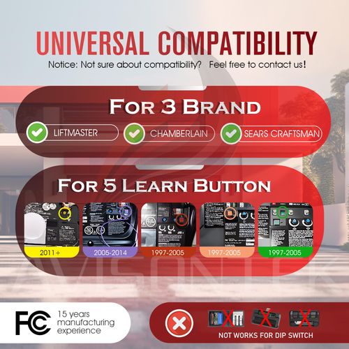 1 for CMXZDCG440 Craftsman Garage Door Opener Keypad 3-Year-Warranty