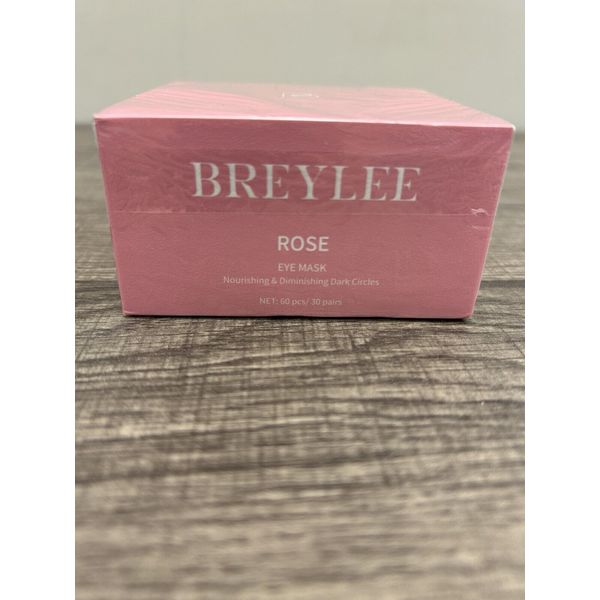 BREYLEE Pink Rose Eye Mask Puffy Eyes & Dark Circles 60 pcs (30 Pairs)