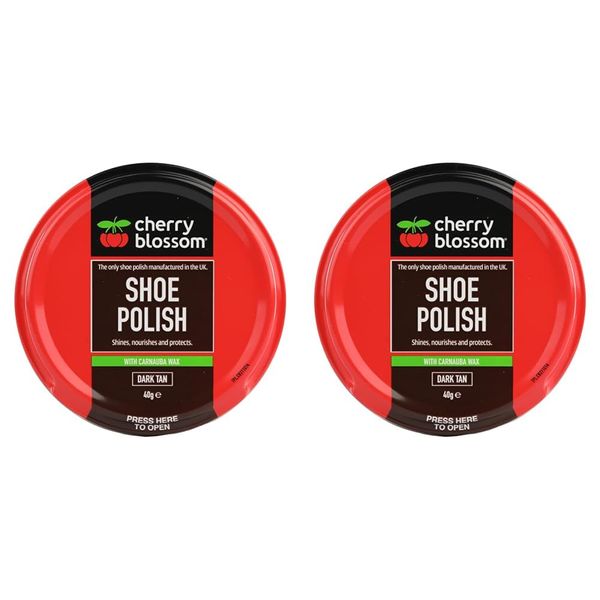 Cherry Blossom Shoe Polish Dark Tan 40g