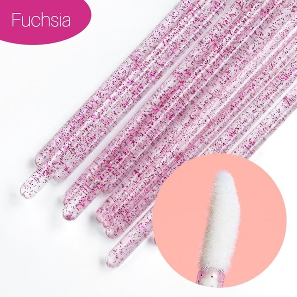 Lip Palette 50pcs/lot Cotton Swab Lipstick Brush Bling Lip Eyelash Extension Disposable Flocking Hair Crystal Rods Cleaning Makeup