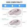 Rapoo MT760Mini Bluetooth Wireless Mouse - Bluetooth 5.0 and 2.4GHz Multi-Mode Connection, Support 4 Devices, M+ Cross Computer Technology, 11 Programmable Buttons,Pink