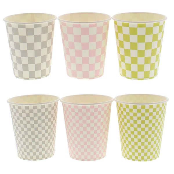 Daikoku Industry 6403459 Ichimatsu Paper Cups, 7 Ounces, Assorted Colors, Freshmate, Commercial Use, Pack of 50