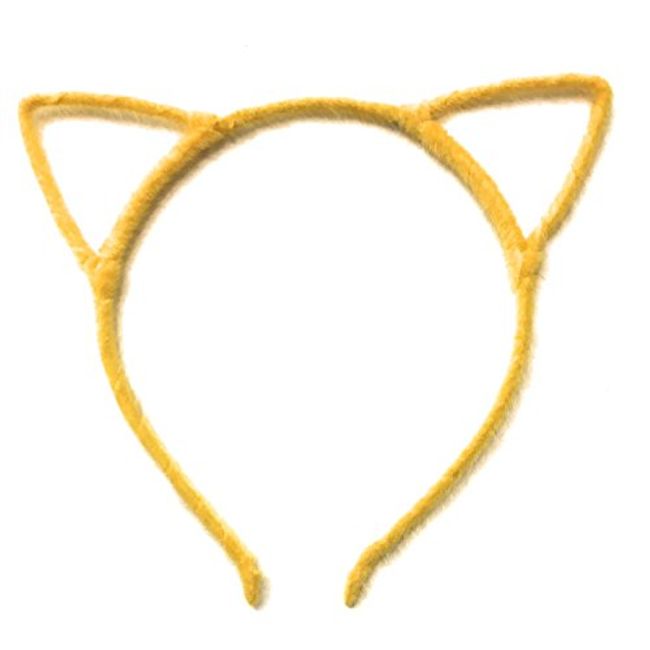 Caprilite Mustard Yellow Alice Band Cat Ear Headband Hair Women Hair Accessories Design Party Felt Wire