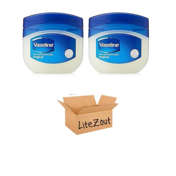 LiteZout Unscented Petroleum Jelly 50ml - Whole Body Moisturizer for Dry Skin, 1.69oz (2 pack)