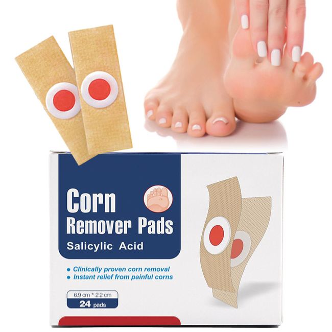 Corn Pads for Toes 24pcs Gentle Callus Removal Toes and Feet Adhesive