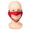 Red Face Mask with Wide Clear Window