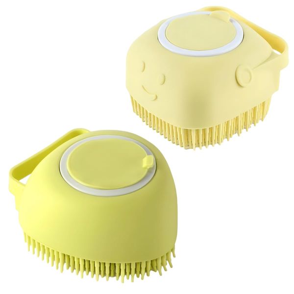 Dog Brush,Dog Brushes for Grooming,Dog Grooming Brush,Dog Comb,Dog Bath Brush,Puppy Brush,Undercoat Rake Dog,Dog Hair Brush,Dog Brush for Short Hair (Yellow)