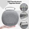 Large Capacity VR Glasses Carrying Case, Shockproof, Double Zipper, with Shoulder Strap for 3 (Gray)