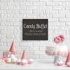 JennyGems Candy Buffet Sign, Wedding Decorations, Party Decor (Black)