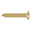 #12, 1-1/4" Length Flat Head Phillips Drive Wood Screw Solid Brass Lifetime Pol