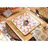 Entertaining with Caspari Square Dinner Plates, Gold Leaf/Ivory, 8-Pack