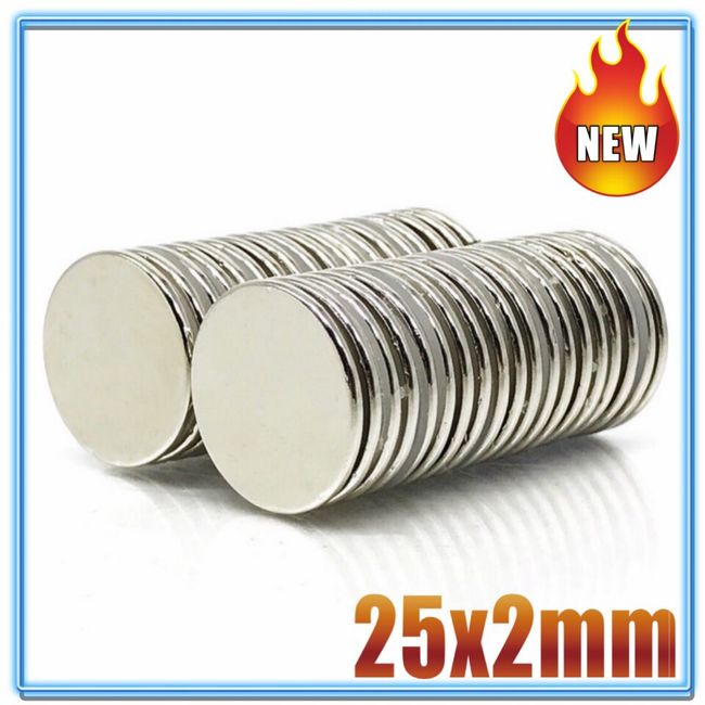 Disc Neodymium Magnets N35 6mm dia x 2mm 20pcs/pack