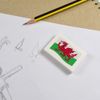 2 x 45mm 'Waving Welsh Flag' Erasers/Rubbers (ER00040368)