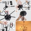 Modern 6-Light Candle Ceiling Light for Dining Room Lighting Fixtures Hanging