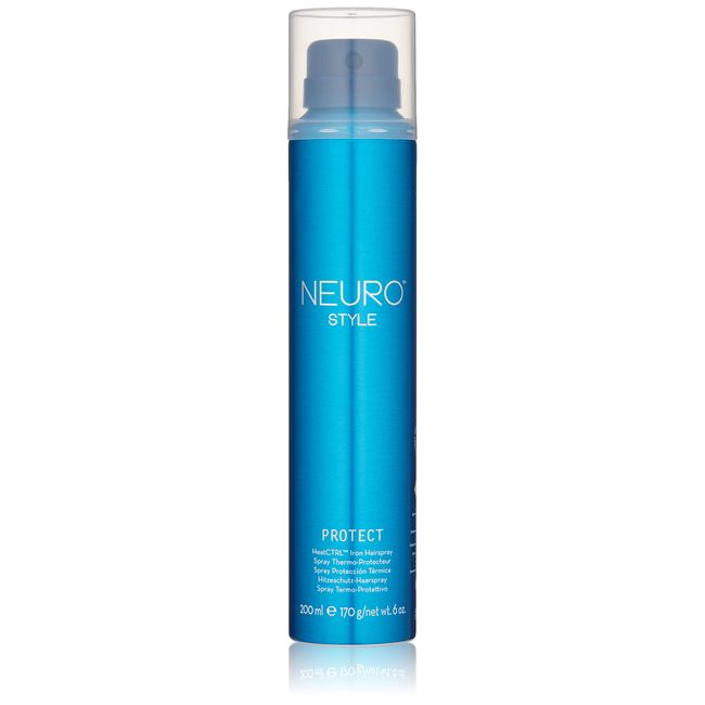 Neuro by Paul Mitchell Protect HeatCTRL Iron Hairspray, Perfect Prep + Finish For Heat Styling, For All Hair Types, 6 oz.