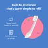 Quip Kids Electric Toothbrush - Sonic Toothbrush with Small Brush Head, Travel Cover & Mirror Mount, Soft Bristles, Timer, and Rubber Handle - Pink