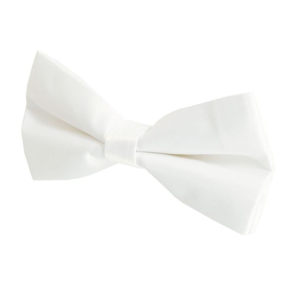 Dobell Mens White Bow Tie Pre-Tied