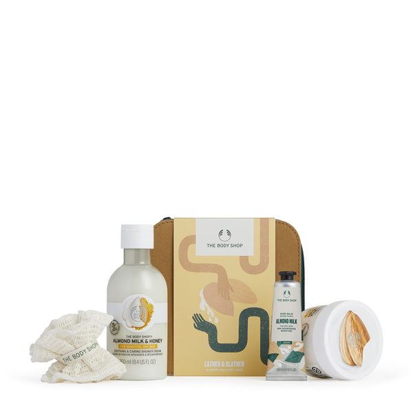 The Body Shop Lather & Slather Almond Milk Body Care Gift Set