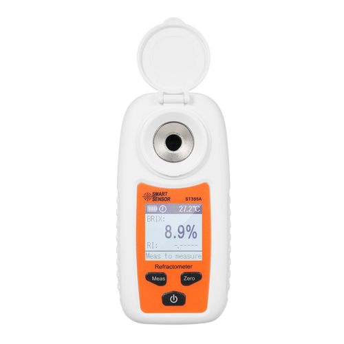 Irfora LCD Digital Refractometer Portable Handheld Honey Refractometer ATC Sugar Percent Tester Sugar Concentration Detector Sugar Solution Content Test Tool Saccharometer 0-55% Brix Scale