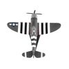 Daron Postage Stamp P-47 Thunderbolt Snafu 1/100 PS5359-3,Black