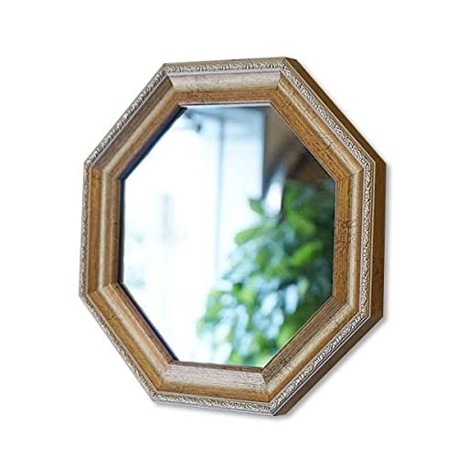 Vintage Octagonal Mirror Medium Mirror Wall & Tabletop Mirror Octagon Mirror Entrance Mirror (Gold)