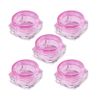 4ml Coloured Square Based Cosmetic or Lip Balm Pots - 5 Pack (Light Pink)