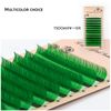 Color False Eyelashes C Curl, Luxury Fiber, For Parties, Stage Recitals, Gal, Fashion Eyelash Extensions, Matsu Exalon, Commercial Use, Green