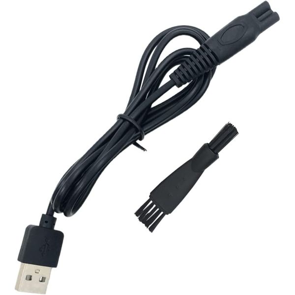 PDEEY USB Charger Replacement for Brightup/Ufree Beard Trimmer Shaver Black