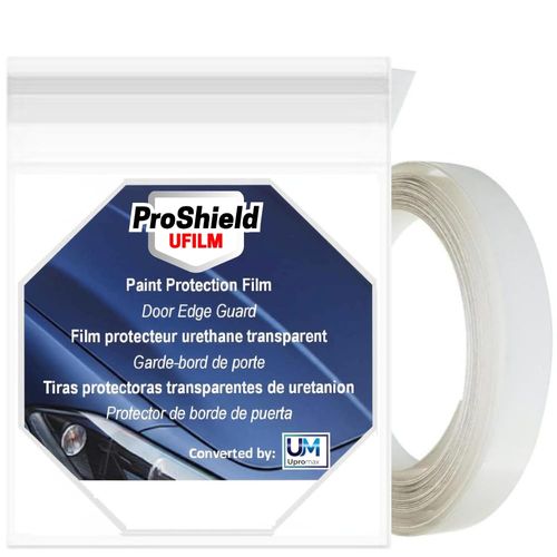 Ufilm Door Edge Protector PRE-Cut Guard Scratch Paint Protection Film with Strong American Glue Clear and Black Universal Car Truck (0.5 in x 50 ft)