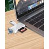 Portable Card Reader, SD/TF Card Reader, Flash Memory Card Reader, Deear Card Reader, USB3.0+Type-C + Micro USB Multi-Function Card Reader, Simultaneous Reading/Writing, High Speed Data Transfer,