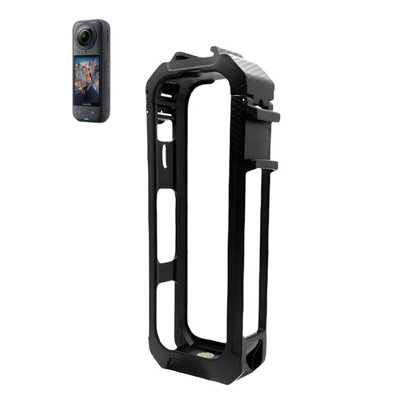 UYRUREL Specially Designed Multifunction Frame for Insta360 X5 Waterproof 8K 360° Action Camera,Buckle Design with Protective Cold Shoe Interface,Black.