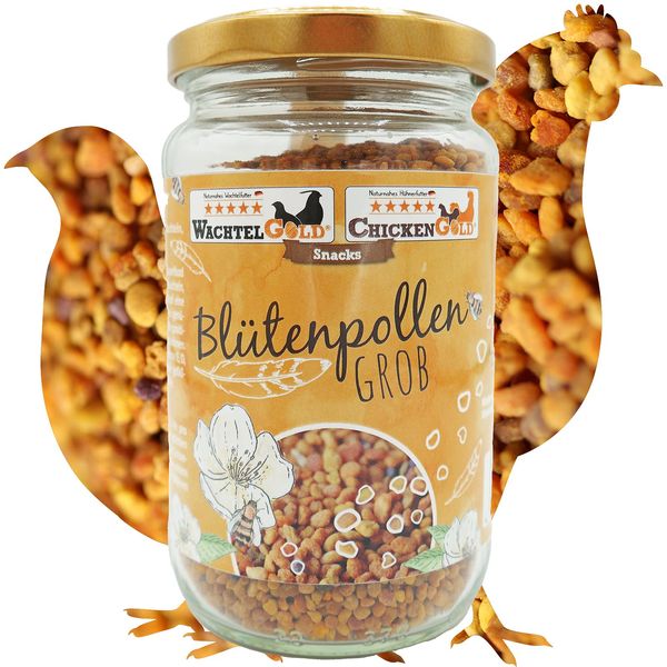 WachtelGold Blütenpollen grob 200g - die wahre Vitaminbombe für Wachteln, Hühner & Co.